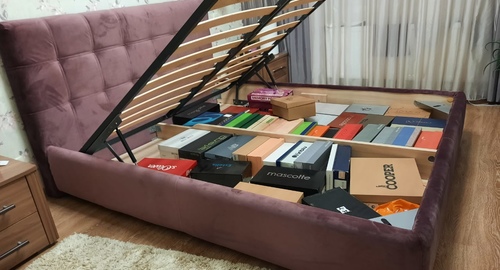 Перетяжка изголовья кровати. Внуково 